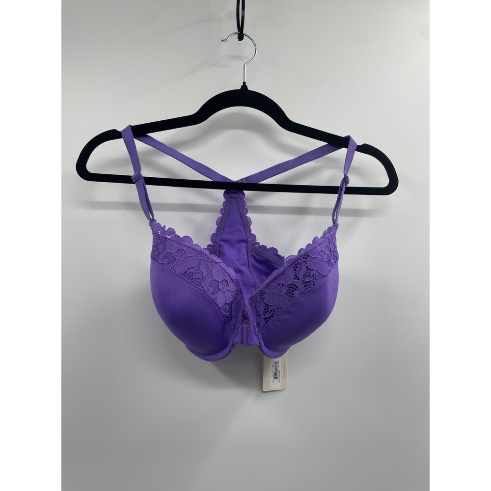 Bare Necessities The Effortless Bra Womens 30G Purple Front-Close Underwire‎ NWT